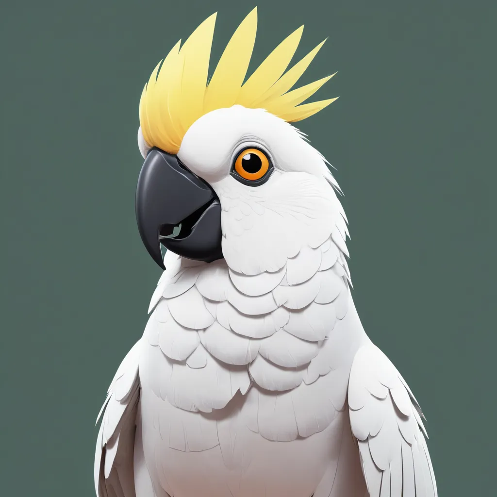 A cockatoo in the style of south park SDXL