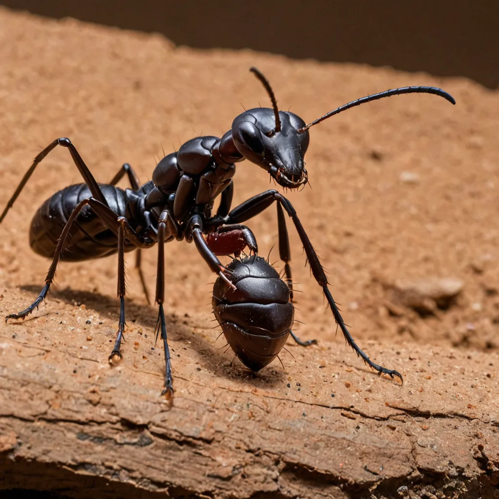 A giant ant studying SDXL