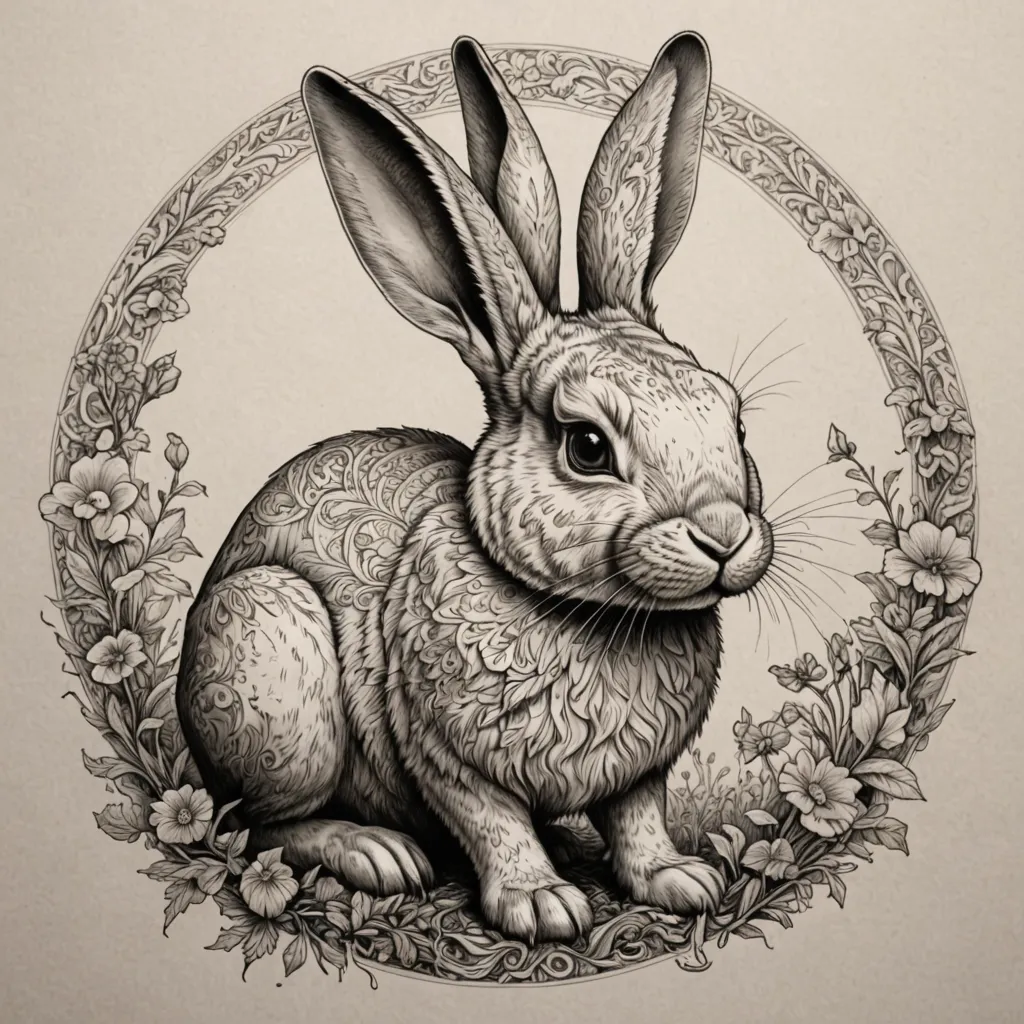 An amazingly detailed picture of a rabbit in the style of asjhndhuieqw SDXL