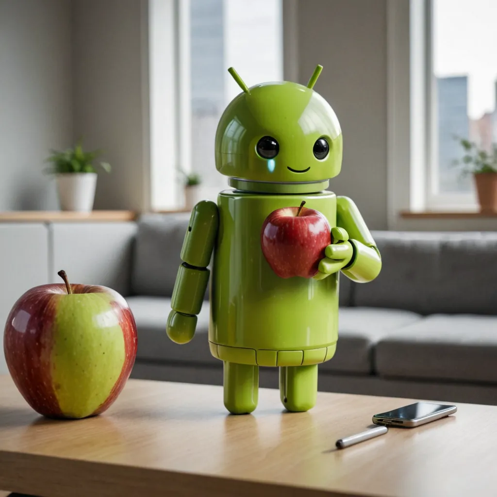 An android eating an aple (Mixtral 8x7b) SDXL